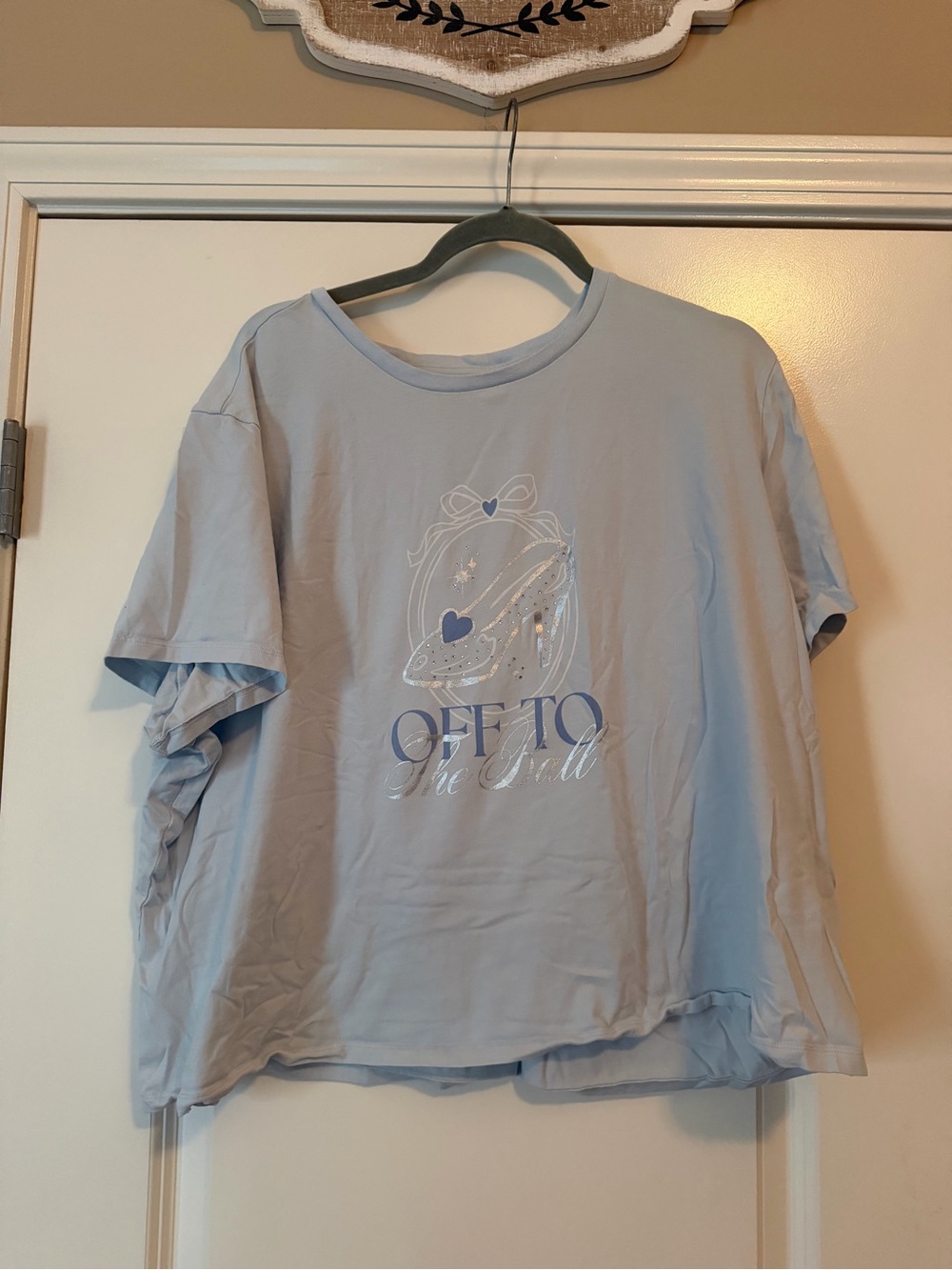 Disney Light Blue 'Off To The Ball' Graphic Tee